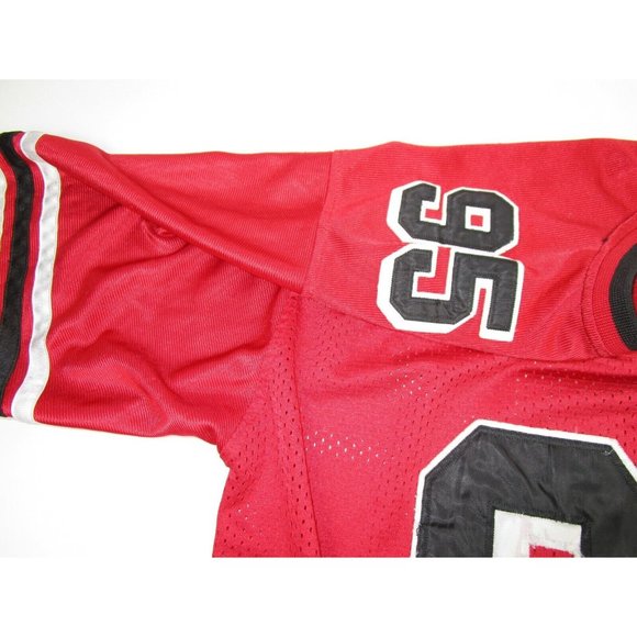 Vintage NEW YORK #95 Legendary Classic Red Black Jersey Size XL X-Large Frayed - Picture 5 of 11